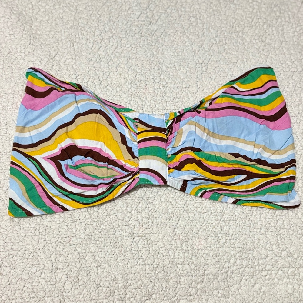 Colorful Strapless Bandeau Top